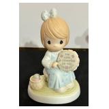 Four Collectible Precious Moments Figurines including Precious Moments Figurine Lord Rescued Me and More