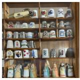 Large Thimble Collection with Display Case