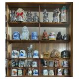 Large Thimble Collection with Display Case