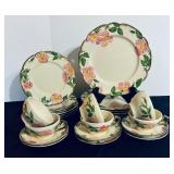 Vintage Franciscan Desert Rose Dinnerware Service for Six