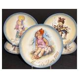 Five Vintage Plates Inspired by Berta Hummel. "Soft and Gentle", "Angelic Musician", "Mothers Little Athlete", "The Flower Basket and "Angels Light"