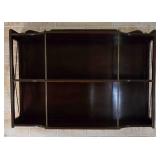 Vintage Dark Wood Wall Display Shelf