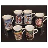 Set of Six Danbury Mint Hummel Mugs