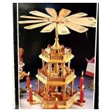 Vintage German Wooden Christmas Carousel Candle Nativity