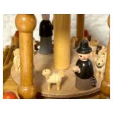 Vintage German Wooden Christmas Carousel Candle Nativity