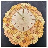 Vintage Ceramic Flower Wall Clock