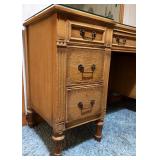 Wooden Vanity and Mirror With 7 Drawers including a Stool by Davidson Boutique