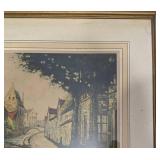 Pair of Framed European Etching Prints