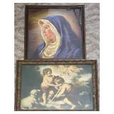 Pair of Vintage Religious Framed Prints