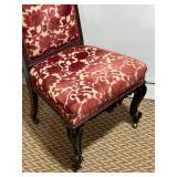 Antique Carved Rosewood Upholstered Chair