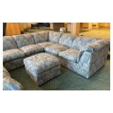 Vintage Conversation Sofa with Ottoman / Vintage Modular Sectional Sofa