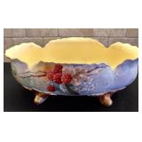 Beautiful Vintage Hand Painted Footed Footed Bowl