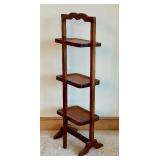 Vintage Art Deco Oak Folding Cake Stand / Shelves