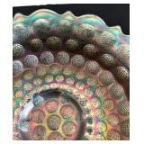 Vintage Fenton Stippled Coin Dot Carnival Glass Bowl