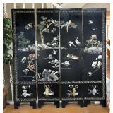 Vintage Chinese Four Panel Screen / Vintage Chinese Room Divider