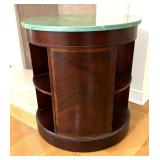 Baker Furniture Empire Banded Mahogany Drum Table