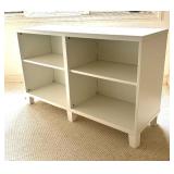 White Double Bookshelf