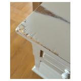 Charming White Distressed Cabinet