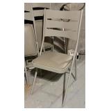 Six Metal Folding Chairs with Padded Seats