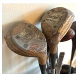 Vintage Golf Bag with Clubs