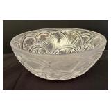 Lalique Frosted Glass Pinsons Bowl / Lalique Pinsons Finch Bird Bowl