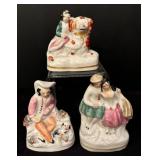 Three Antique Victorian Figurines