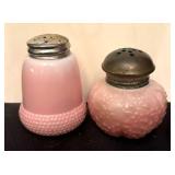 Challinor Taylor Forget Me Not Pink Hobbs Acorn and EAPG Salt / Pepper Shakers