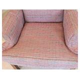 Multi Colored Pink Upholstered Armchair