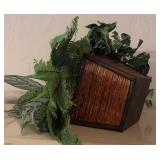 Lovely Faux Green Foliage in Decorative Planter