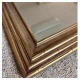 Vintage Large Mirror with Brass / Gold Colored Frame