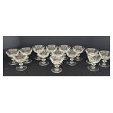 Val St Lambert Crystal Champagne Glasses