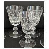 Val St Lambert Crystal Claret Glasses