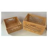 Set of Four Decorative Wooden Crates