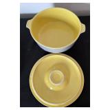 1940s American Art Deco Hall China for General Electric Refrigerator Dish and Covered Casserole Dish