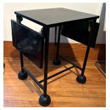 Black Drop Leaf Utility Cart / Table