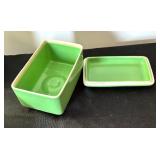 Three Vintage Westinghouse Lidded Refrigerator Dishes by Hall