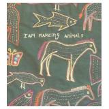 Animal Motif Framed Pictorial Tapestry