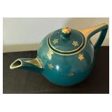 Vintage Gold Starred Teapot by Hall