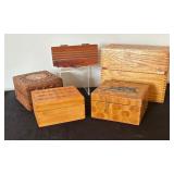 Variety of Vintage Wooden Dresser Boxes