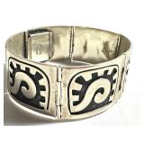 Vintage Sterling Panel Bracelet