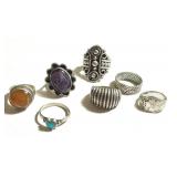 Selection of Vintage Rings including Sterling Silver