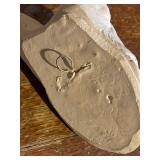 Plaster Dog Sculpture and 6 Dog Motif Plaques