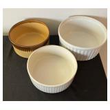 Three Serving Bowls by Hall, TG Green and Arabia