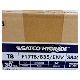 Lot of (2 Cases) Satco® Hygrade 24" Fluorescent Lamps T8 17W 3500K F17T8/835/ENV/S8405 Medium Bi-Pin 30-count ( 60 total items )