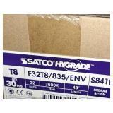 Lot of (3 Cases) Satco® Hygrade 48" Fluorescent Lamps T8 32W 3500K F32T8/835/ENV/S8419 Medium Bi-Pin 30-count ( 90 total items )