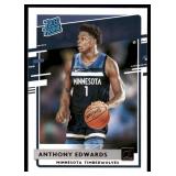 Anthony Edwards RC 2020-21 Donruss Rated Rookie #201 Rookie Minnesota Timberwolves Basketball Card