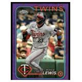 Royce Lewis /250 Purple Logofractor 2024 Topps Chrome #217 Minnesota Twins Baseball Card