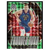 Nikola Jokic Green Prizm 2023-24 Mosaic #7 Thunder Road Basketball Card