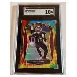 Julio Jones /25 SGC 10 Gem Mint Tie Dye Prizm #105, numbered 5/25, Football Card