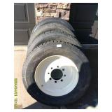 Bobcat 19.5 8 bolt Wheels & Hankook Tires